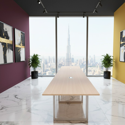 Karnak Executive Collaboration Table | Office Conference Table | Discussion Table | Wooden Board Table | Meeting Table for Office, Restaurants, Hotels, Furniture (Biege) Karnak Executive Collaboration Table | Office Conference Table | Discussion Table | Wooden Board Table | Meeting Table for Office, Restaurants, Hotels, Furniture (Biege)