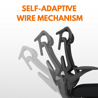 Skyland Executive Ergonomic Office Chair – High Back Mesh, Adjustable Headrest & Lumbar Support, 4D Armrests (Black)