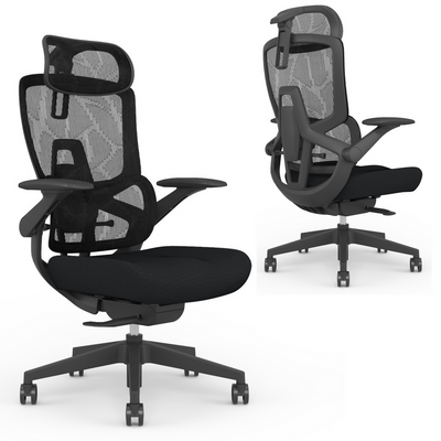 Skyland Executive Ergonomic Office Chair – High Back Mesh, Adjustable Headrest & Lumbar Support, 4D Armrests (Black) Skyland Executive Ergonomic Office Chair – High Back Mesh, Adjustable Headrest & Lumbar Support, 4D Armrests (Black)