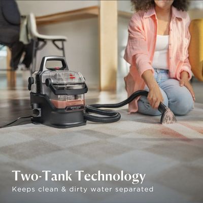 Bissell 3911K SpotClean PRO Turbo – Powerful Portable Carpet & Upholstery Cleaner – 2-Year Warranty