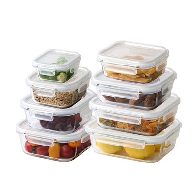 LocknLock Stackable Tempered Glass Food Container Set of 8 – Airtight, Leakproof, Oven & Microwave Safe – Rectangle & Square Mix (370ml–1500ml) LocknLock Stackable Tempered Glass Food Container Set of 8 – Airtight, Leakproof, Oven & Microwave Safe – Rectangle & Square Mix (370ml–1500ml)