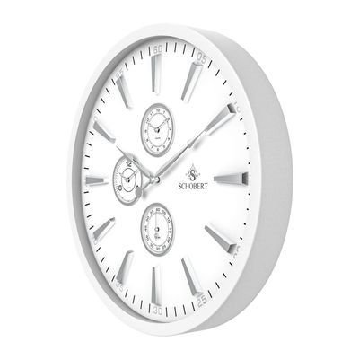 Metal Big Wall Clock 5310WNS 50cm, white/silver  Italian Design  Non Ticking, Battery Operated Quartz Clock for Living Room Kitchen Bedroom / 3Time Zone Clock Metal Big Wall Clock 5310WNS 50cm, white/silver  Italian Design  Non Ticking, Battery Operated Quartz Clock for Living Room Kitchen Bedroom / 3Time Zone Clock