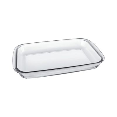 MARINEX Medium Rectangular Glass Roaster 2.2L-Durable Heat-Resistant Glass Bakeware Dish | Transparent Oven-Safe Roasting