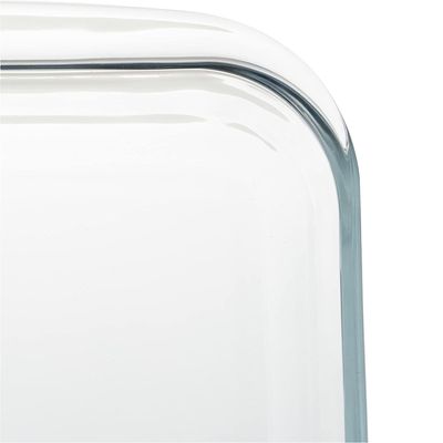 MARINEX Medium Rectangular Glass Roaster 2.2L-Durable Heat-Resistant Glass Bakeware Dish | Transparent Oven-Safe Roasting