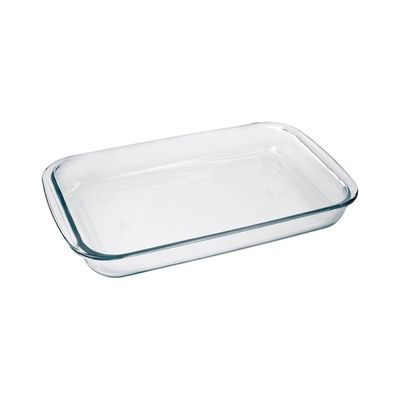 MARINEX Large Rectangular Glass Roaster 2.9L – Durable Heat-Resistant Glass Bakeware Dish|Transparent Oven-Safe Roasting