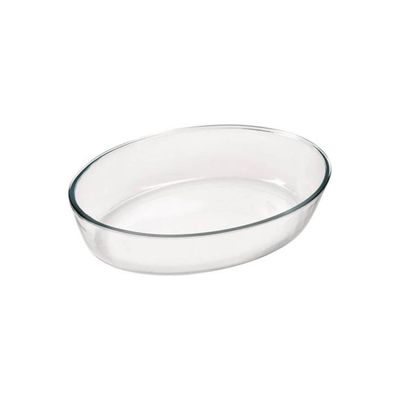 MARINEX Small Oval Glass Roaster 2.4L – Durable Heat-Resistant  Bakeware Dish | Transparent Oven-Safe Roasting & Baking Tray | Microwave, Freezer & Dishwasher Safe