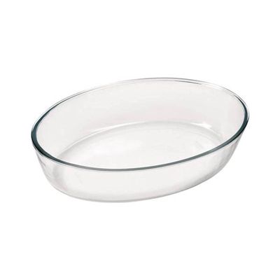 MARINEX Medium Oval Glass Roaster 3.2L – Durable Heat-Resistant Bakeware Dish | Transparent Oven-Safe Roasting & Baking Tray|Ideal for Casseroles