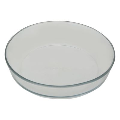 MARINEX Round Glass Roaster 2.4L – Durable Heat-Resistant Bakeware Dish | Transparent Oven-Safe Roasting & Baking Tray