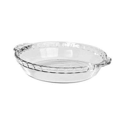 MARINEX Large Fluted Glass Pie Dish 1.6L – Durable Heat-Resistant  Bakeware | Transparent Oven-Safe