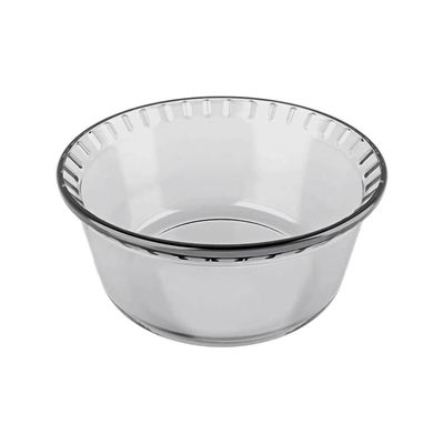 MARINEX Large Glass Soufflé Dish 2.4L – Extra-Large Heat-Resistant Bakeware | Transparent Oven-Safe Round Soufflé & Baking Dish