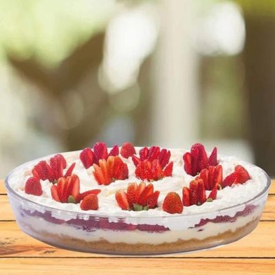 MARINEX Medium Oval Glass Roaster with Plastic Lid 3.2L - Durable Heat-Resistant Bakeware Dish|Transparent Oven-Safe Oval Roasting & Baking Dish |Microwave, Freezer & Dishwasher Safe