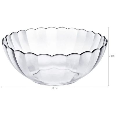 MARINEX Glass Bowl Bella 1 L - Durable Heat-Resistant Serving & Mixing Bowl|Transparent Multi-Purpose Small Bowl|Microwave, Freezer & Dishwasher Safe