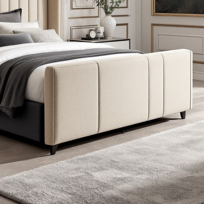 Calida Luxury Design Bed for Modern Bedroom In Soft Fabric (King)