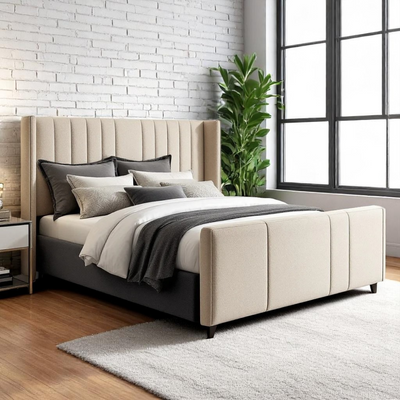 Calida Luxury Design Bed for Modern Bedroom In Soft Fabric (Super King)