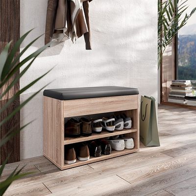 Entryway Shoe Storage Bench with Cushion | Hallway Organizer & Hidden Lift-Top Storage Yellow 60 cm Entryway Shoe Storage Bench with Cushion | Hallway Organizer & Hidden Lift-Top Storage Yellow 60 cm