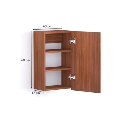 Modern Home Cabinet with Single Mirrored Door – 3 Storage Units with Shelves for Home & Office