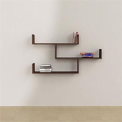 3-Piece Wall Mounted Floating Shelves - Brown