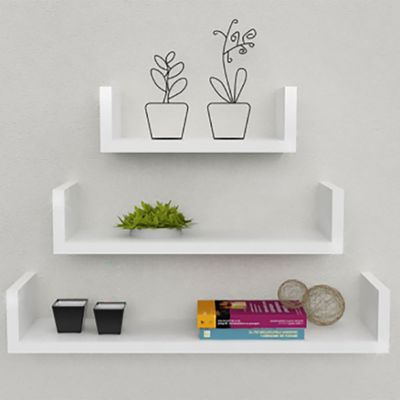3-piece Wall Mounted Floating - White