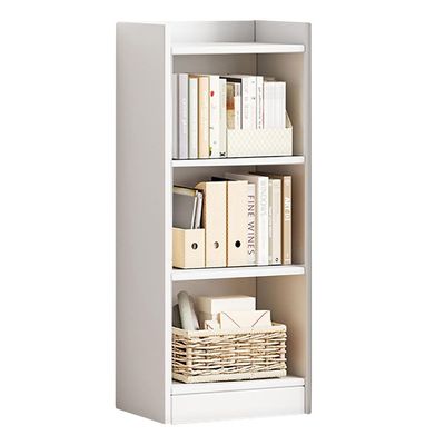 3-Shelf Wooden Bookcase – White Shelving Unit for Storage & Display