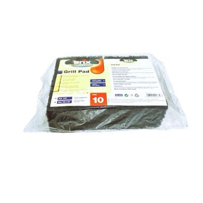 Arix Professional 10-pcs Grill Pad – Heavy-Duty Abrasive Scouring for Tough Cleaning
