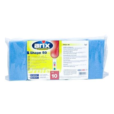 Arix Professional Shape 50 Non-Scratch Blue Sponge 10-pieces