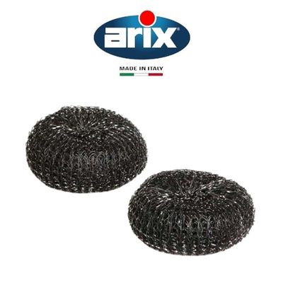 Arix Professional Inox 10-pcs Metal X30 Stainless Steel Knitted Scourer - Non-Scratch, Rust-Resistant, Multi-Purpose Cleaning Scourers