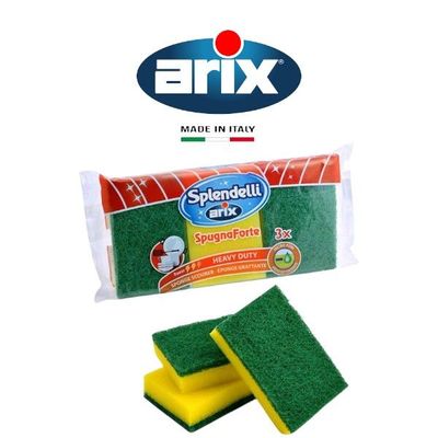 Arix Synthetic Sponge 3 pcs - Heavy-Duty Scrubbing for Stainless Steel & Non-Delicate Surfaces Arix Synthetic Sponge 3 pcs - Heavy-Duty Scrubbing for Stainless Steel & Non-Delicate Surfaces