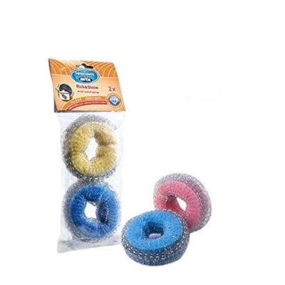 Arix Splendelli Rub & Shine Zinc-Coated Wire Sponge 2 pcs - Ultimate Cleaning Power
