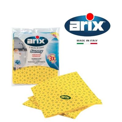 Arix Sunny Yellow Multipurpose Cloth 3 pcs - Premium Quality Cleaning Towels for Dry & Wet Use