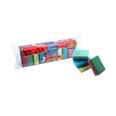 Arix Splendelli Jumbo Scouring Sponges 10 pcs Multipack Assorted Color for Efficient Cleaning