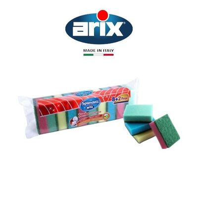 Arix Splendelli Jumbo Scouring Sponges 10 pcs Multipack Assorted Color for Efficient Cleaning