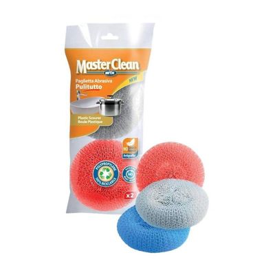 Arix Master Clean Polypropylene Net Sponge Round 2pcs – Non-Scratch, Durable & Rust-Proof