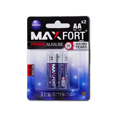 MaxFort Premium Alkaline AA Batteries  | 1.5V Long-Lasting Power | Leak-Proof, 10-Year Shelf Life | Ideal for Clocks, Remote Controls, Toys, Flashlights, Cameras, and Everyday Devices