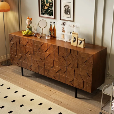 Nordic Style Wooden Sideboard Cabinet - Console Table.