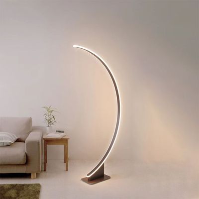 Modern Minimalist Arched Metal LED Floor Lamp Coffee - 3 Years Warranty