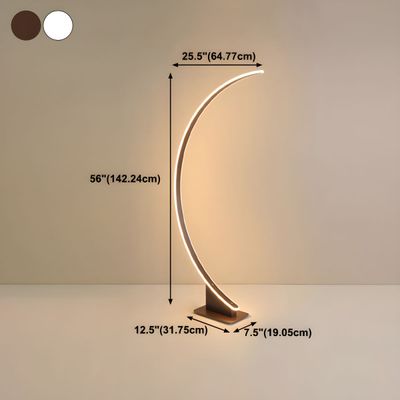 Modern Minimalist Arched Metal LED Floor Lamp Gold - 3 Years Warranty