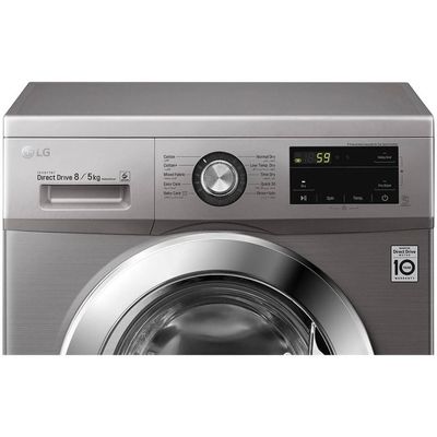 LG 8/5Kg Front Loading Washer Dryer Platinum Silver F4J3TMG5P/EG
