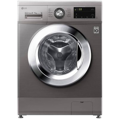 LG 8/5Kg Front Loading Washer Dryer Platinum Silver F4J3TMG5P/EG LG 8/5Kg Front Loading Washer Dryer Platinum Silver F4J3TMG5P/EG
