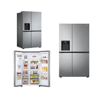 LG 668Ltr Side by Side Refrigerator with Water Dispenser, Smart ThinQ Technology, Inverter Linear Compressor Silver GCX 267SSCS LG 668Ltr Side by Side Refrigerator with Water Dispenser, Smart ThinQ Technology, Inverter Linear Compressor Silver GCX 267SSCS