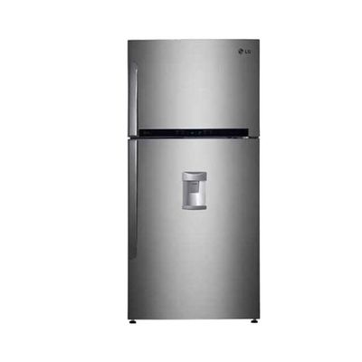 LG 760 Liter Top Mount Refrigerator, Double Door, Water Dispenser, No Frost, Inverter Compressor, Color Platinum Silver Model � GR-F882HLHM � International Version LG 760 Liter Top Mount Refrigerator, Double Door, Water Dispenser, No Frost, Inverter Compressor, Color Platinum Silver Model � GR-F882HLHM � International Version