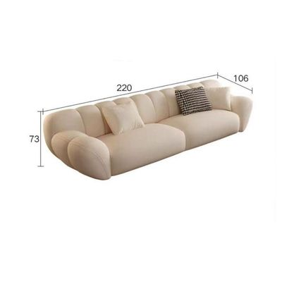 Modern Cream 2-Seater Sofa –220 Cm - Off  White