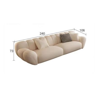 Modern Cream 2-Seater Sofa –240 Cm - Off  White