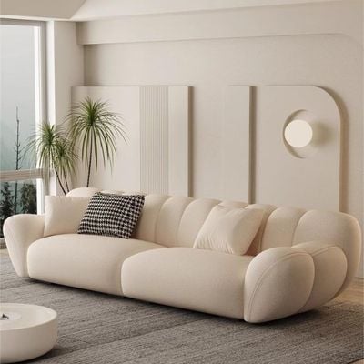 Modern Cream 2-Seater Sofa –240 Cm - Off  White