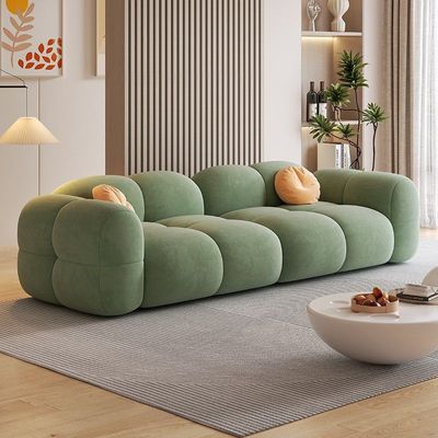 Modern Velvet Sofa 3-Seater – 260cm - Premium Foam Filling  - Wood Frame - Green