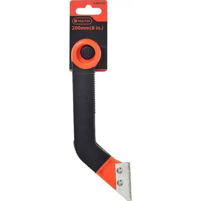 Tactix Tile Grout Saw, Angled Grout Saw, Grout Removal Tool for Tile Cleaning, Tungsten Carbide Cutting Tip, Non-Slip Bi-Material Handle, Orange/Black - 284103