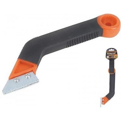 Tactix Tile Grout Saw, Angled Grout Saw, Grout Removal Tool for Tile Cleaning, Tungsten Carbide Cutting Tip, Non-Slip Bi-Material Handle, Orange/Black - 284103