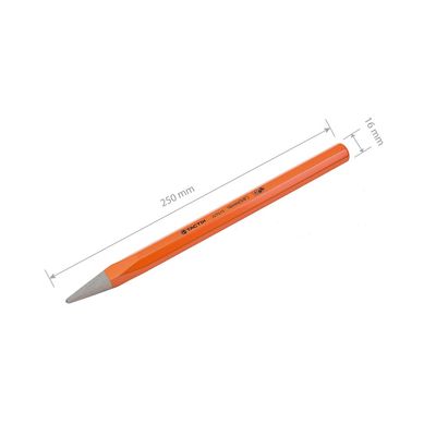 Tactix Chisel Cold Point 250 x 16mm (10 x 5/8 Inch), Heavy-Duty Chrome Vanadium Steel, Professional Hand Tool for Metal, Masonry, Concrete, Woodworking, and Construction, Orange- 227015