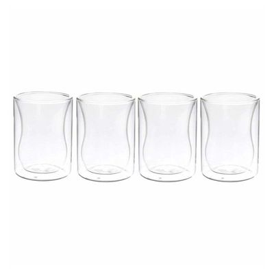MG Double Wall Tea Glass 4-Piece Set 200ml