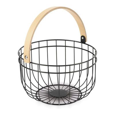 MG Round Fruit Basket, 25x17.7x28.9cm - Iron Steel