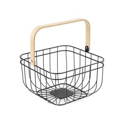 MG Square Fruit Basket, 26x18.3x27.8cm - Iron Steel